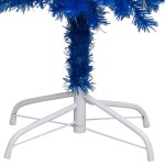 vidaXL Brad Crăciun pre-iluminat cu set globuri, albastru, 210 cm, PVC vidaXL Brad Crăciun pre-iluminat cu set globuri, albastru, 210 cm, PVC