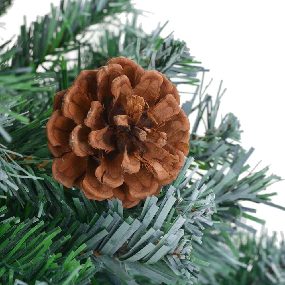 vidaXL Brad Crăciun artificial pre-iluminat globuri/conuri pin 180 cm