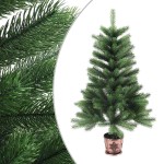 vidaXL Brad Crăciun pre-iluminat artificial, set globuri, verde, 65 cm vidaXL Brad Crăciun pre-iluminat artificial, set globuri, verde, 65 cm