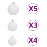 vidaXL Brad Crăciun pre-iluminat artificial, set globuri, verde, 65 cm vidaXL Brad Crăciun pre-iluminat artificial, set globuri, verde, 65 cm