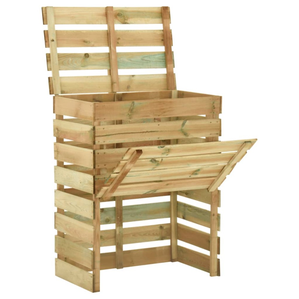 vidaXL Compostor grădină din șipci 3 buc. 80x50x100 cm lemn pin tratat