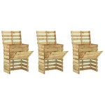vidaXL Compostor grădină din șipci 3 buc. 80x50x100 cm lemn pin tratat vidaXL Compostor grădină din șipci 3 buc. 80x50x100 cm lemn pin tratat