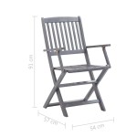 vidaXL Scaune pliabile de exterior cu perne, 8 buc., lemn masiv acacia vidaXL Scaune pliabile de exterior cu perne, 8 buc., lemn masiv acacia