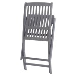 vidaXL Scaune pliabile de exterior cu perne, 8 buc., lemn masiv acacia vidaXL Scaune pliabile de exterior cu perne, 8 buc., lemn masiv acacia