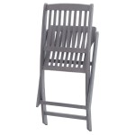 vidaXL Scaune pliabile de exterior cu perne, 8 buc., lemn masiv acacia vidaXL Scaune pliabile de exterior cu perne, 8 buc., lemn masiv acacia
