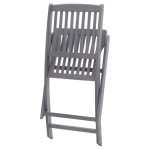 vidaXL Scaune pliabile de exterior cu perne, 8 buc., lemn masiv acacia vidaXL Scaune pliabile de exterior cu perne, 8 buc., lemn masiv acacia