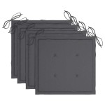 vidaXL Scaune de exterior cu perne, 4 buc., lemn masiv de acacia