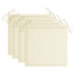 vidaXL Scaune de exterior cu perne, 4 buc., lemn masiv de acacia