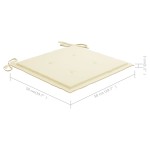 vidaXL Scaune de exterior cu perne, 4 buc., lemn masiv de acacia