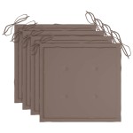 vidaXL Scaune de exterior cu perne, 4 buc., lemn masiv de acacia