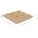 vidaXL Scaune de exterior cu perne, 4 buc., lemn masiv de acacia