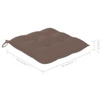 vidaXL Scaune de exterior cu perne, 4 buc., lemn masiv de acacia
