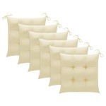 vidaXL Scaune de exterior cu perne, 6 buc., lemn masiv de acacia vidaXL Scaune de exterior cu perne, 6 buc., lemn masiv de acacia