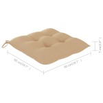 vidaXL Scaune de exterior cu perne, 6 buc., lemn masiv de acacia