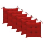 vidaXL Scaune de exterior cu perne, 6 buc., lemn masiv de acacia vidaXL Scaune de exterior cu perne, 6 buc., lemn masiv de acacia