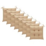 vidaXL Scaune de exterior cu perne, 8 buc., lemn masiv de acacia vidaXL Scaune de exterior cu perne, 8 buc., lemn masiv de acacia