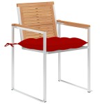 vidaXL Scaune de grădină cu perne, 4 buc., lemn masiv de tec vidaXL Scaune de grădină cu perne, 4 buc., lemn masiv de tec