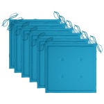 vidaXL Scaune de grădină cu perne, 6 buc., lemn masiv de tec