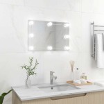 vidaXL Oglindă de perete cu lumini LED, sticlă, dreptunghiulară vidaXL Oglindă de perete cu lumini LED, sticlă, dreptunghiulară