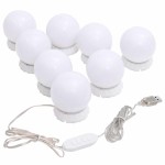vidaXL Oglindă de perete cu lumini LED, sticlă, rotundă vidaXL Oglindă de perete cu lumini LED, sticlă, rotundă