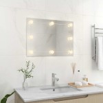 vidaXL Oglindă de perete lumini LED fără ramă sticlă dreptunghiulară vidaXL Oglindă de perete lumini LED fără ramă sticlă dreptunghiulară