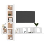 vidaXL Set dulapuri TV, 5 piese, alb, lemn prelucrat