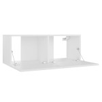 vidaXL Set dulapuri TV, 3 piese, alb, lemn prelucrat vidaXL Set dulapuri TV, 3 piese, alb, lemn prelucrat