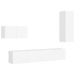 vidaXL Set dulapuri TV, 4 piese, alb, lemn prelucrat vidaXL Set dulapuri TV, 4 piese, alb, lemn prelucrat