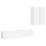 vidaXL Set dulapuri TV, 4 piese, alb, lemn prelucrat vidaXL Set dulapuri TV, 4 piese, alb, lemn prelucrat