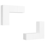 vidaXL Set dulapuri TV, 4 piese, alb, lemn prelucrat vidaXL Set dulapuri TV, 4 piese, alb, lemn prelucrat