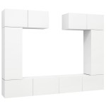 vidaXL Set dulapuri TV, 6 piese, alb, lemn prelucrat vidaXL Set dulapuri TV, 6 piese, alb, lemn prelucrat
