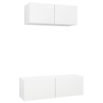 vidaXL Set dulapuri TV, 2 piese, alb, lemn prelucrat vidaXL Set dulapuri TV, 2 piese, alb, lemn prelucrat