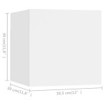 vidaXL Set dulapuri TV, 7 piese, alb, lemn prelucrat