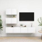 vidaXL Set dulapuri TV, 4 piese, alb, lemn prelucrat vidaXL Set dulapuri TV, 4 piese, alb, lemn prelucrat