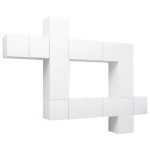 vidaXL Set dulapuri TV, 10 piese, alb, lemn prelucrat vidaXL Set dulapuri TV, 10 piese, alb, lemn prelucrat