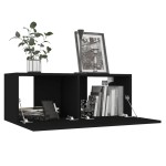 vidaXL Dulapuri TV, 4 buc., negru, 80x30x30 cm, lemn prelucrat