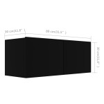 vidaXL Set dulapuri TV, 4 buc., negru, lemn prelucrat vidaXL Set dulapuri TV, 4 buc., negru, lemn prelucrat