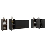 vidaXL Dulapuri TV, 4 buc., gri, 30,5x30x60 cm, lemn prelucrat