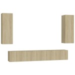 vidaXL Set de dulapuri TV, 5 piese, stejar sonoma, lemn prelucrat vidaXL Set de dulapuri TV, 5 piese, stejar sonoma, lemn prelucrat