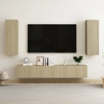 vidaXL Set de dulapuri TV, 5 piese, stejar sonoma, lemn prelucrat vidaXL Set de dulapuri TV, 5 piese, stejar sonoma, lemn prelucrat
