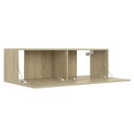 vidaXL Set de dulapuri TV, 3 piese, stejar sonoma, lemn prelucrat vidaXL Set de dulapuri TV, 3 piese, stejar sonoma, lemn prelucrat