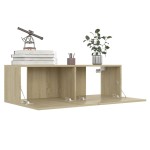 vidaXL Set de dulapuri TV, 8 piese, stejar sonoma, lemn prelucrat vidaXL Set de dulapuri TV, 8 piese, stejar sonoma, lemn prelucrat