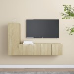 vidaXL Set de dulapuri TV, 3 piese, stejar sonoma, lemn prelucrat vidaXL Set de dulapuri TV, 3 piese, stejar sonoma, lemn prelucrat