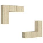 vidaXL Set de dulapuri TV, 4 piese, stejar sonoma, lemn prelucrat vidaXL Set de dulapuri TV, 4 piese, stejar sonoma, lemn prelucrat