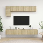 vidaXL Set de dulapuri TV, 5 piese, stejar sonoma, lemn prelucrat vidaXL Set de dulapuri TV, 5 piese, stejar sonoma, lemn prelucrat