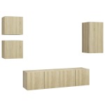 vidaXL Set comodă TV, 5 piese, stejar sonoma, lemn prelucrat vidaXL Set comodă TV, 5 piese, stejar sonoma, lemn prelucrat