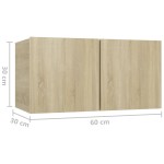 vidaXL Set dulapuri TV, 8 piese, stejar sonoma, lemn prelucrat