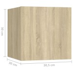 vidaXL Set dulapuri TV, 10 piese, stejar sonoma, lemn prelucrat vidaXL Set dulapuri TV, 10 piese, stejar sonoma, lemn prelucrat