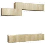 vidaXL Set de dulapuri TV, 7 piese, stejar sonoma, lemn prelucrat vidaXL Set de dulapuri TV, 7 piese, stejar sonoma, lemn prelucrat