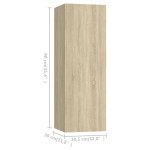 vidaXL Dulapuri TV 4 buc. stejar Sonoma 30,5x30x90 cm, lemn prelucrat